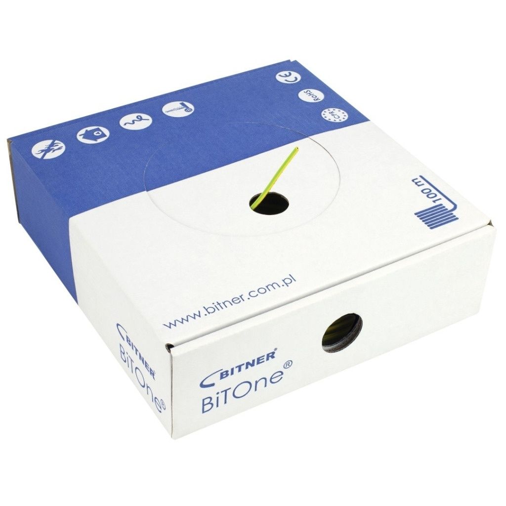 BiTNER H05V-K /LgY 1 500V żółto-zielony linka 100m