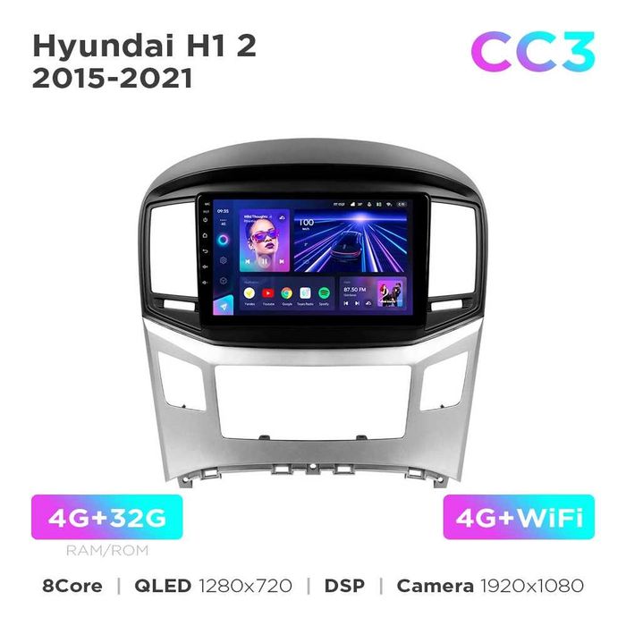 Штатная магнитола Teyes CC3 4+32 Gb Hyundai H1 2 TQ 2015-2021
