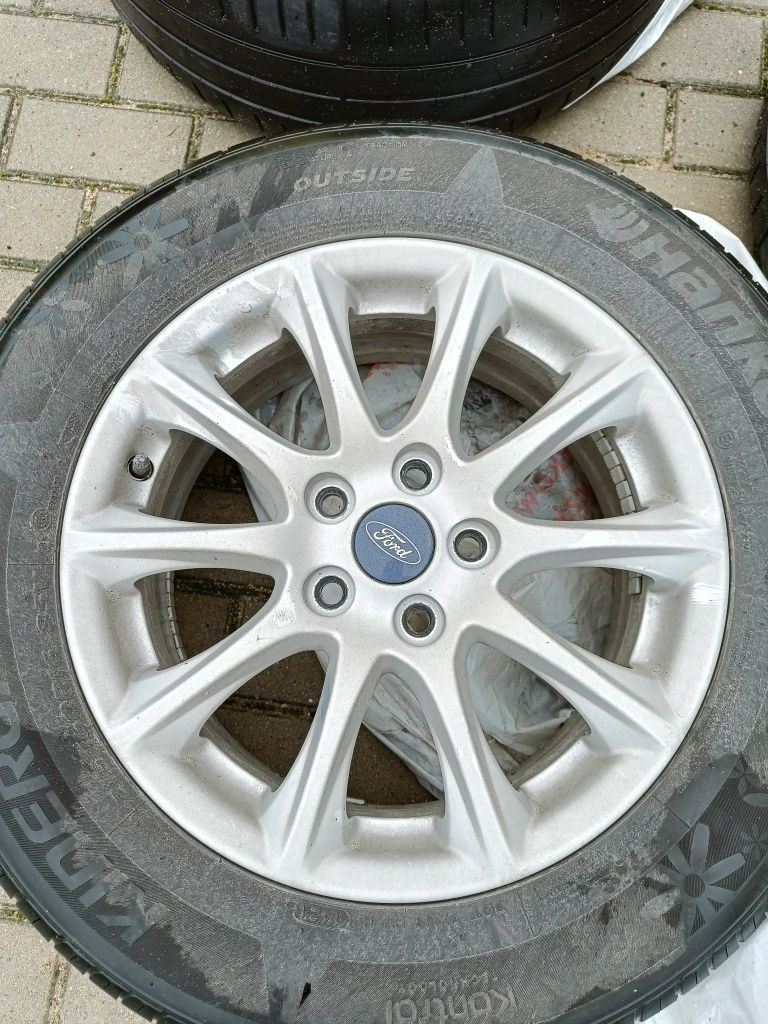 Felgi 5x108 ford, hankook 215/60r16, oryginalne czujniki ford