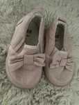 Wsuwane buty z kokarda h&m 21 pudrowy róż
