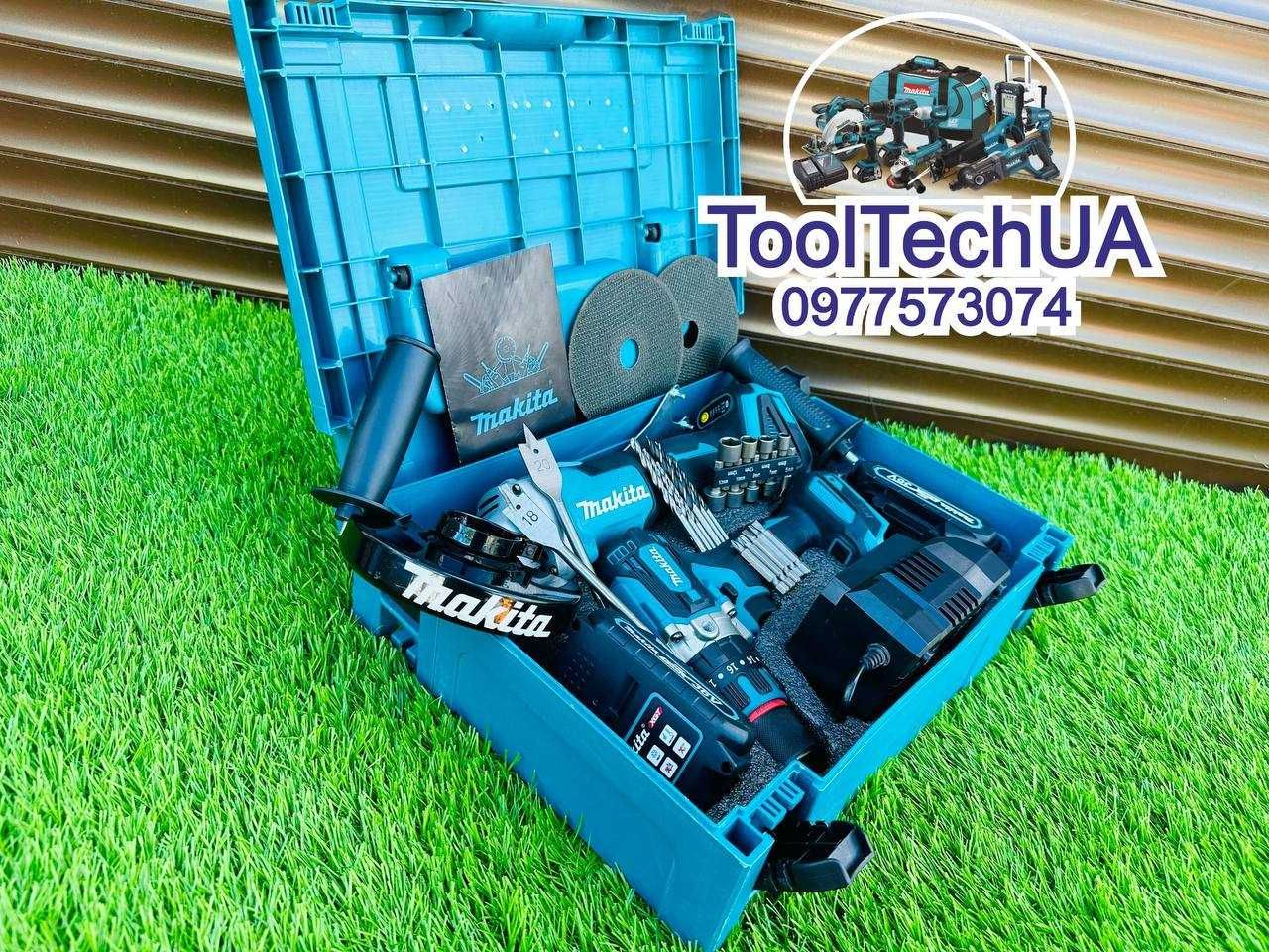 Безщоточний Набор Makita 2/1 Балгарка DGA504 XGT + Шурупокрут DHP485