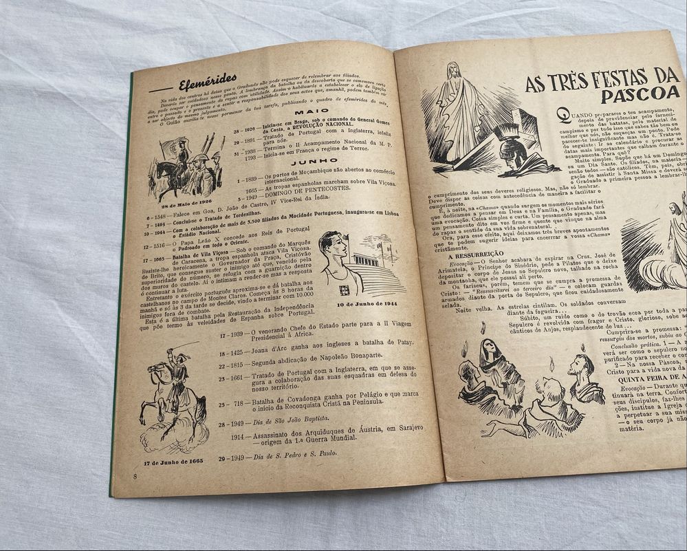 Lote 16 revistas Guião Graduados da Mocidade Portuguesa fascismo 1949