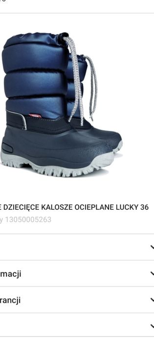 Kozaki, śniegowce, buty Lucky 36