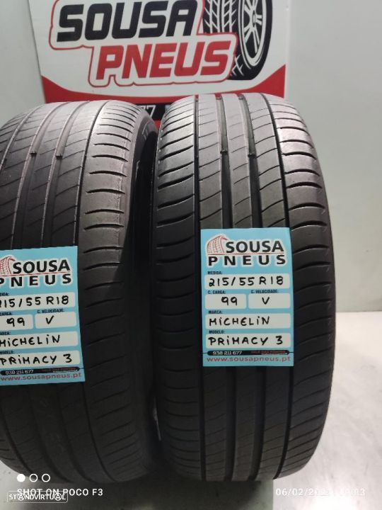 2 pneus semi novos 215-55r18 michelin - oferta dos portes 120 EUROS