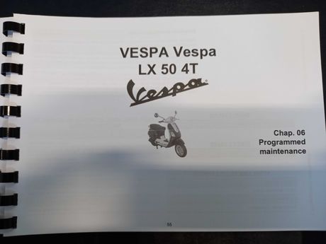 Vespa LX 50 4T - Livro de Manutenção