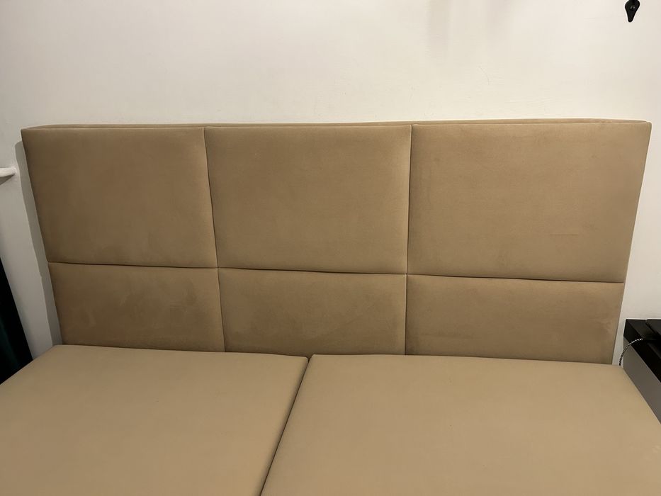 Łóżko kontynentalne 200x160 cm z pojemnikiem