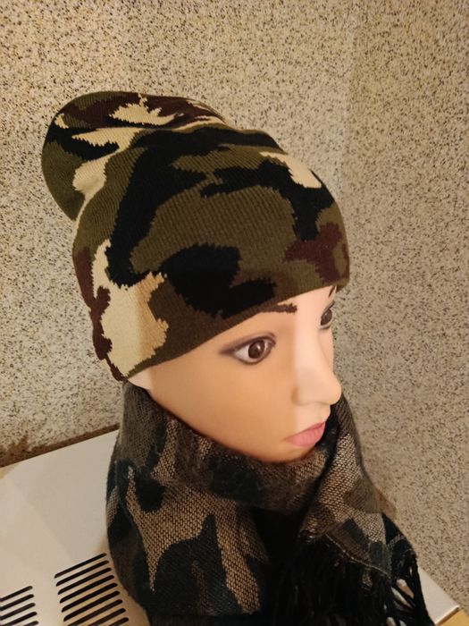 Шапка теплая милитари двойная унисекс