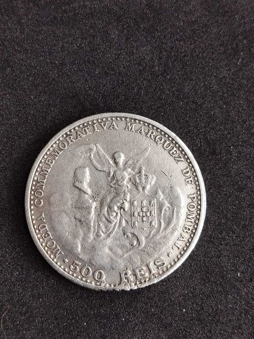 1910 - Marques de Pombal - D. Manuel II - 500 Reis - Prata
