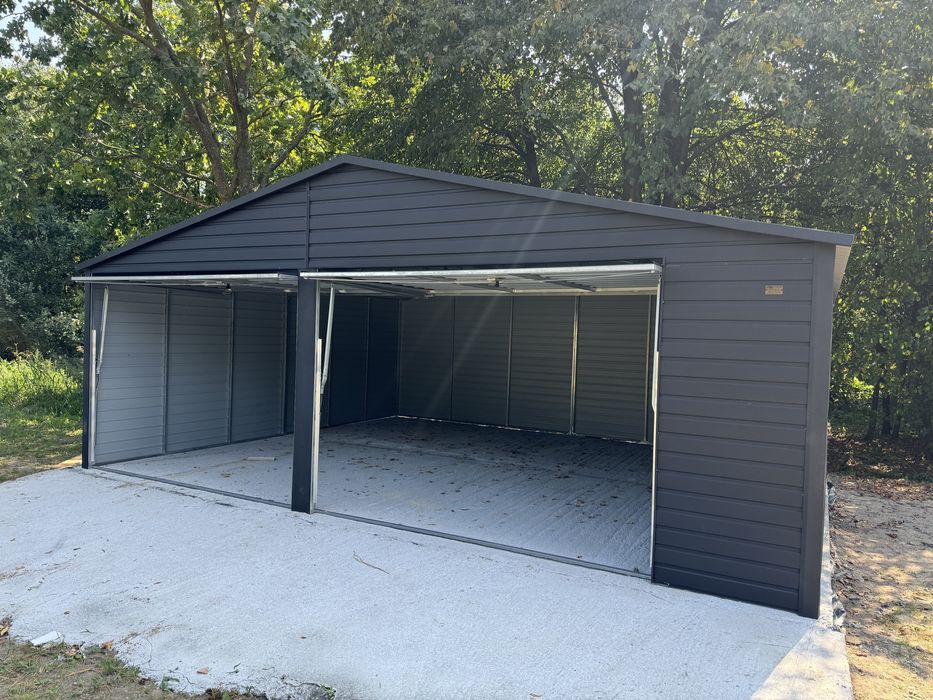 Garaz blaszany 7x6 ocynkowany profil zamkniety