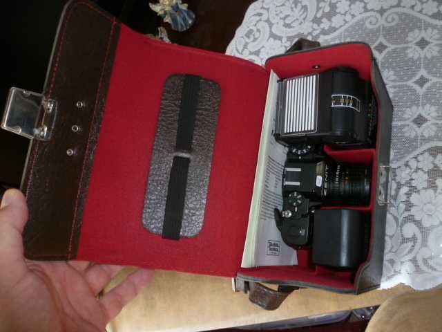 Aparat foto Zenit 122 + helios 44m-6 + lampy i etui