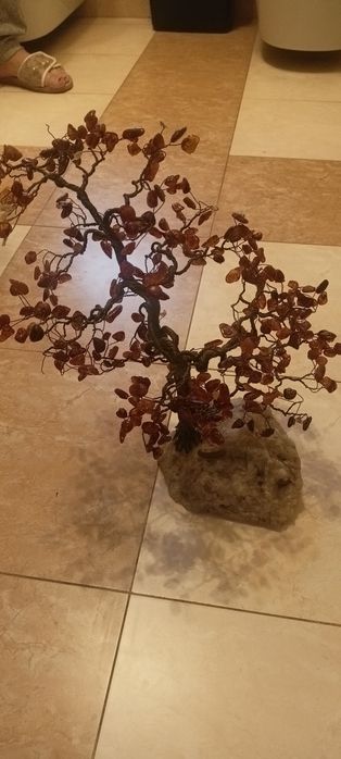 Drzewko szczęścia z bursztynów