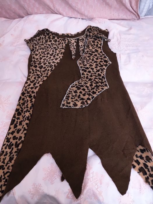 Strój przebranie jaskiniowiec dziki człowiek pierwotny futro roz L/XL