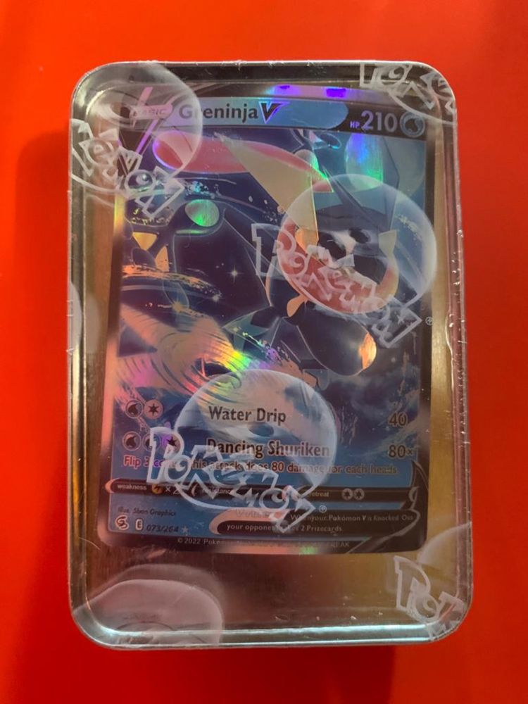 Caixa metal colecao cartas pokemon