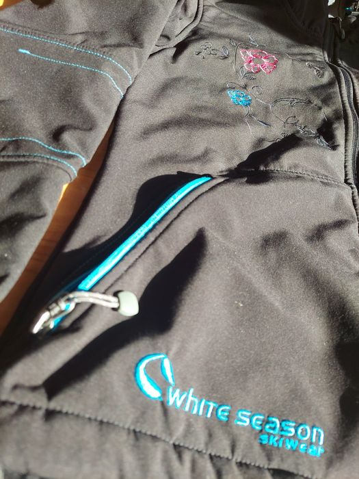 kurtka softshell White Season skiwear r.36 narciarska kaptur czarna