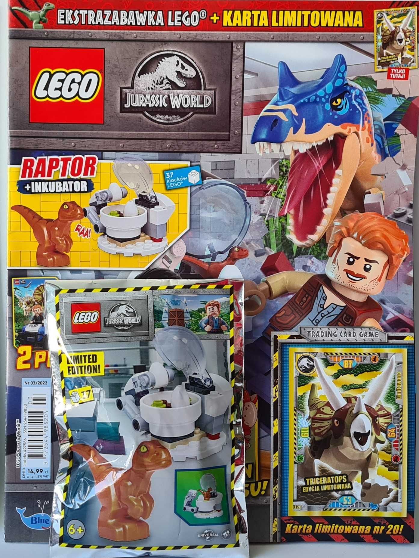 Kolekcja 9 szt LEGO JURASSIC WORLD Park Jurajski+klocki