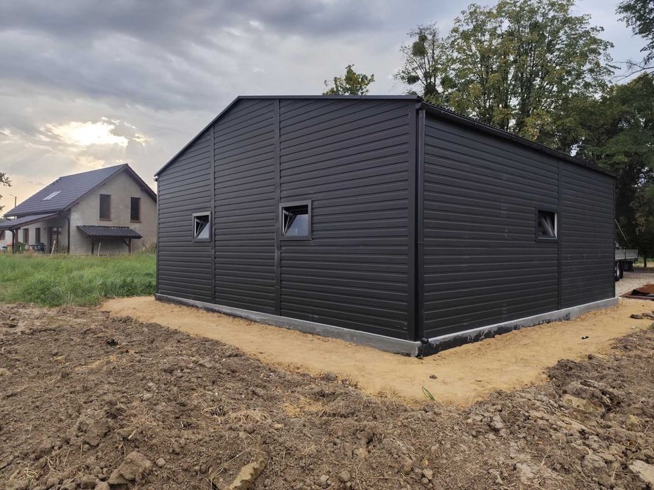 Garaż Blaszany Grafitowy | Wiata | Montaż | Hala | PRODUCENT Maj-Blach