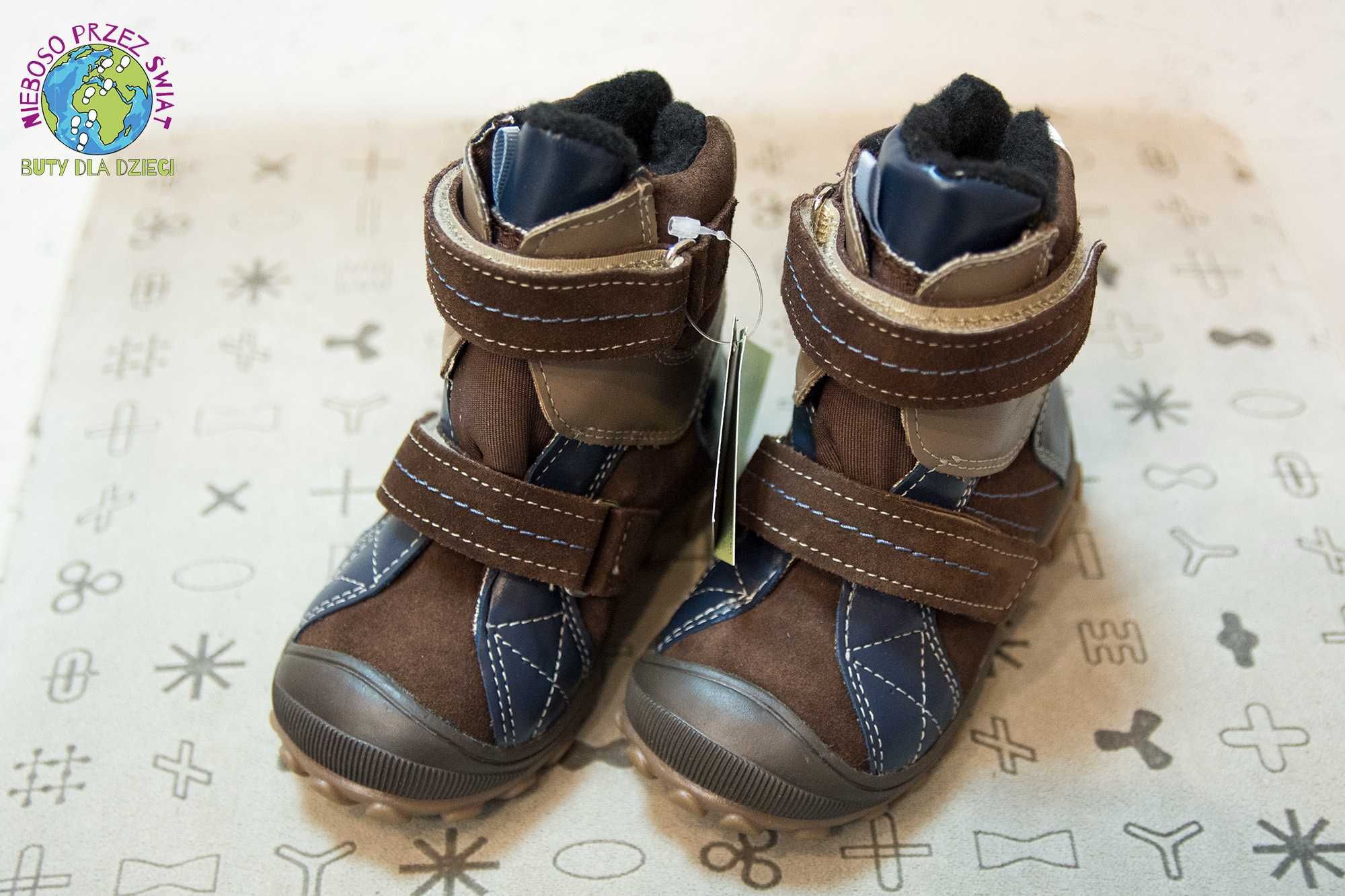 Obuwie dziecięce zimowe buty kozaki GASPAR 400/24 r.22