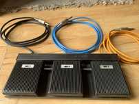 Potrójny przełącznik nożny (foot switch) MP-7 – z kablami jack