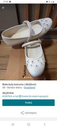 Buty komunijne r.36