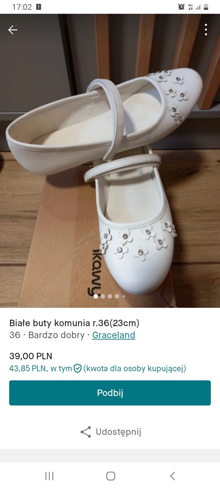 Buty komunijne r.36