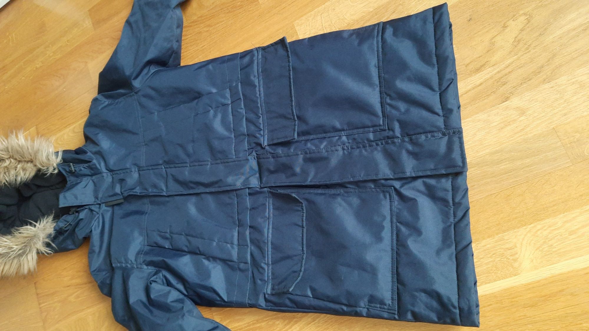 Kurtka zimowa parka sinsey  170 176 XS S granatowa