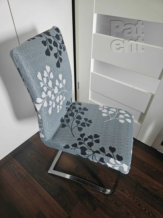 Pokrowce na krzesła elastyczne 4 sztuki wzorki komplet