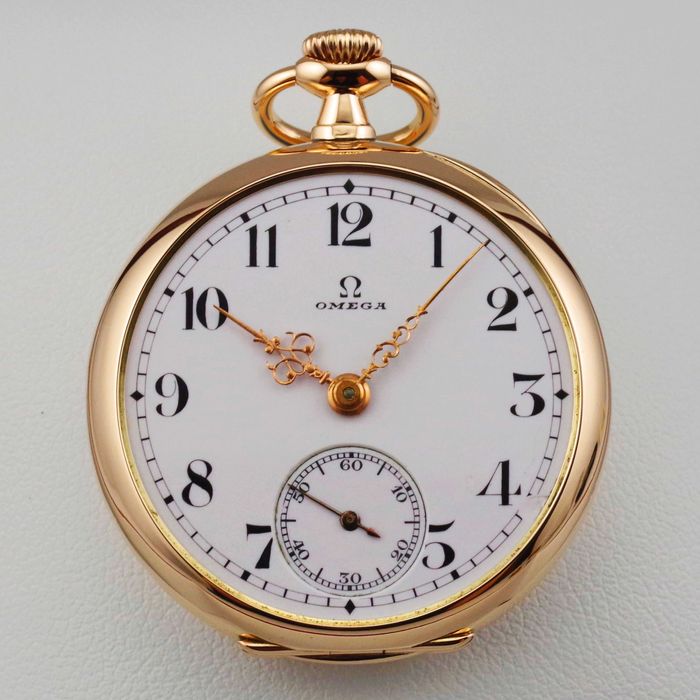 OMEGA zegarek kieszonkowy LITE ZŁOTO 14K / 585  ANTYK 1922