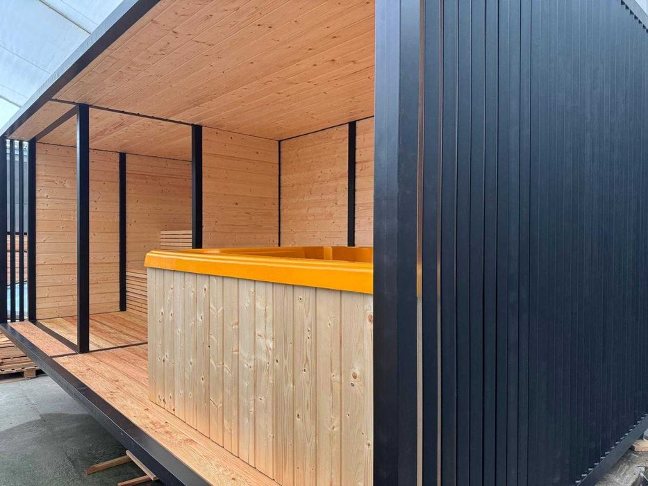 Sauna Jacuzzi SPA Balia Pływająca Houseboat Altana Domek Ogrodowy
