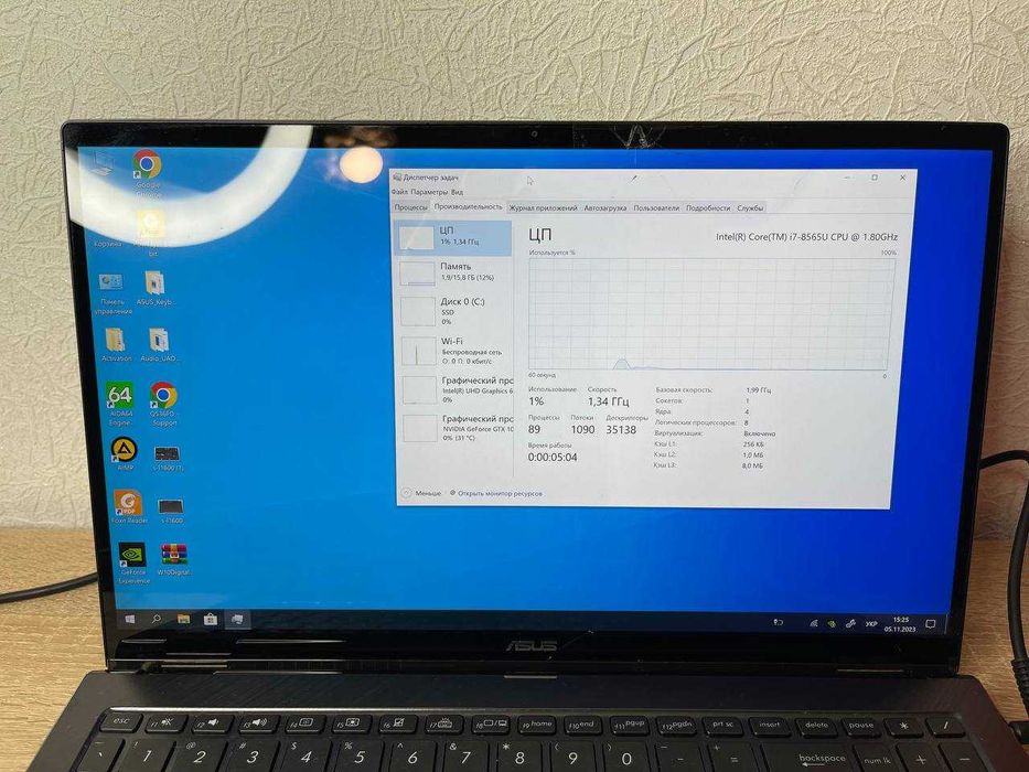 Ноутбук asus zenbook flip 15 Asus Q536FD-BI7T15 NVIDIA GTX1050 ігровий