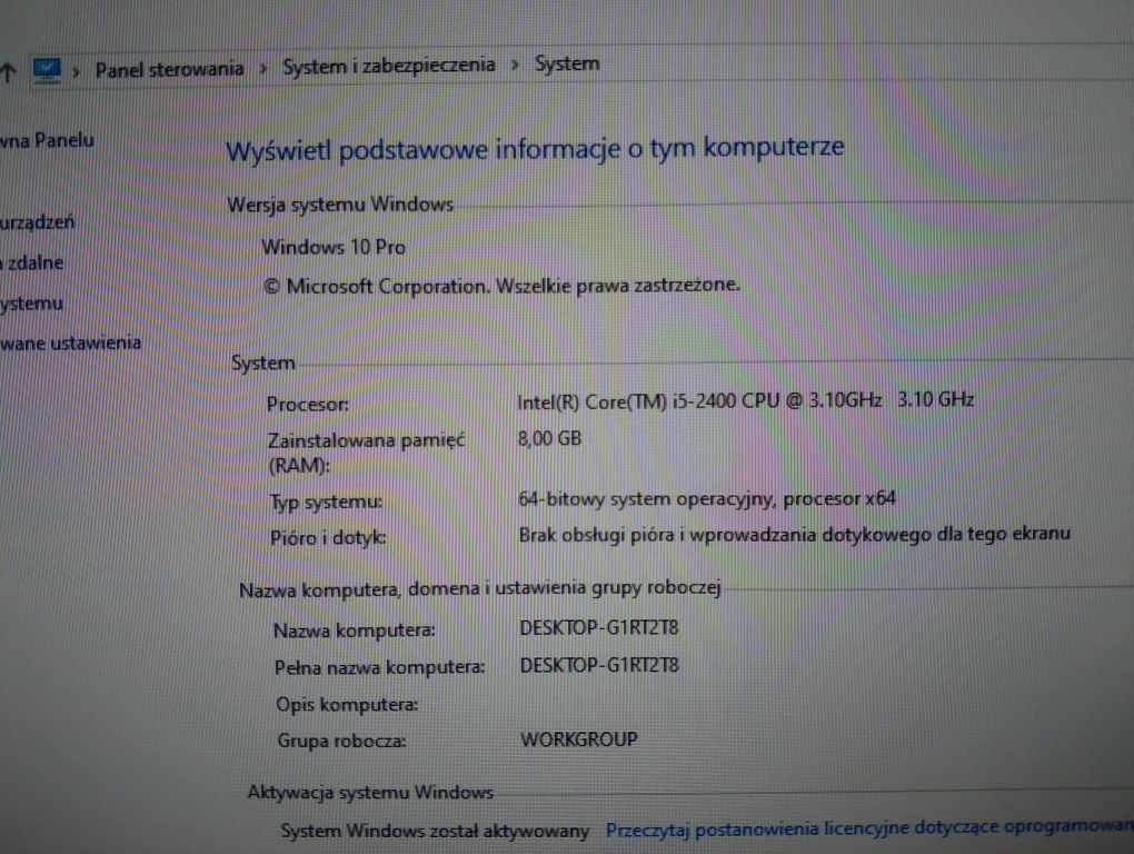 Lenovo Thinkcentre M81, i5-2400, 256gb SSD, 8gb RAM