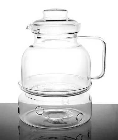 Dzbanek szklany w zestawie z podgrzewaczem | NOWY