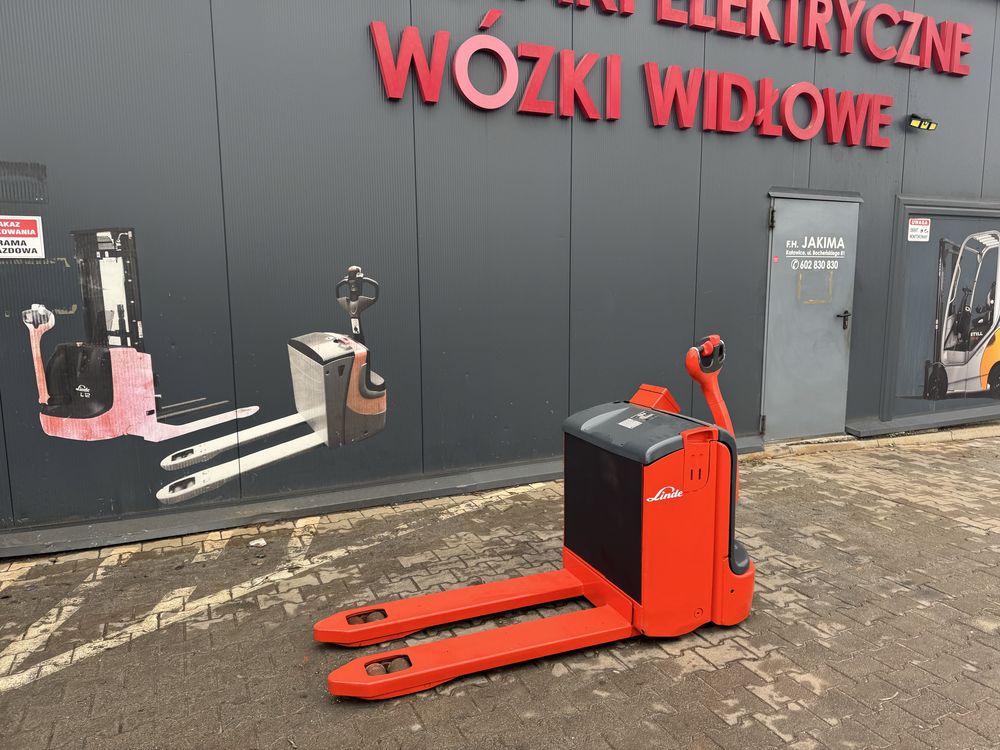 Paleciak elektryczny Linde z wagą wózek waga elektroniczna paleciak