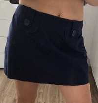 Granatowa mini spódnica 42