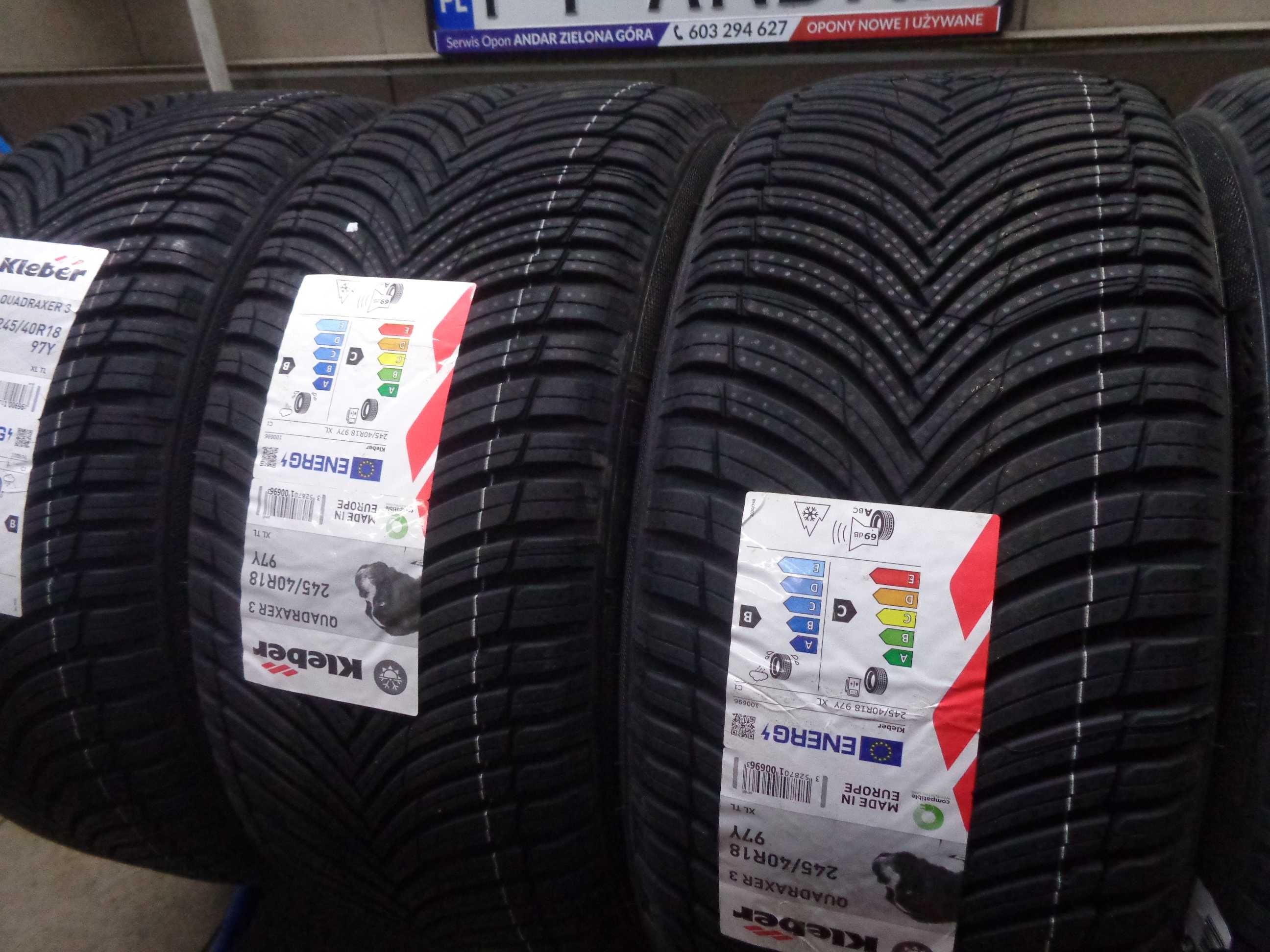 245/40R18 KLEBER Quadraxer 3 , Nowe Całoroczne , Warto , ANDAR