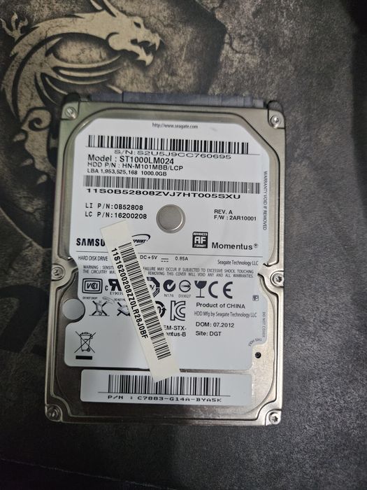 Dysk Twardy HDD 1TB PC/Laptop