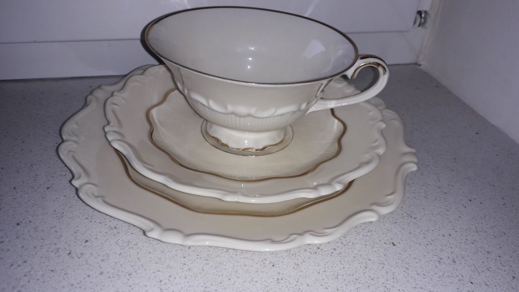 Sorau Carstens Kavalier 6szt. porcelana trio filiżanka śniadaniówka