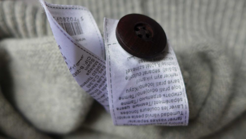 JACK&JONES Wełniany sweter męski modny szary zamiast bluzy L / M WEŁNA