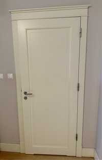 Białe drzwi z ościeżnicą 200x80 cm