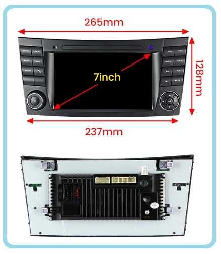 Магнитола Mercedes W211, Android, USB, GPS, CarPlay, Android auto