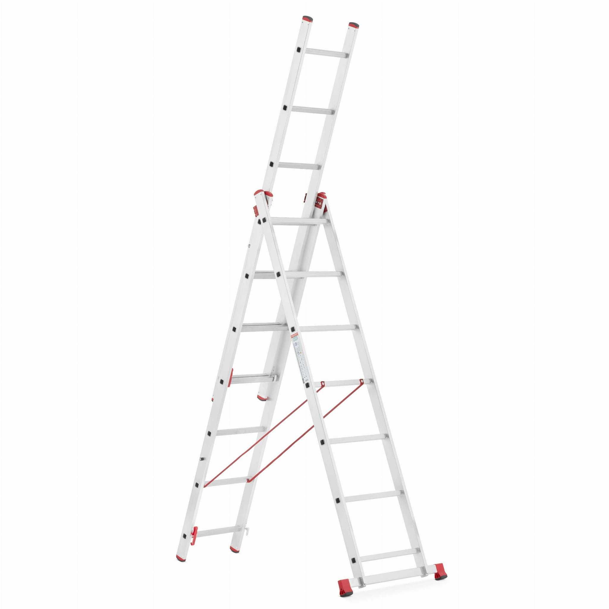 Drabina aluminiowa wielofunkcyjna 3x9 z opcją na schody