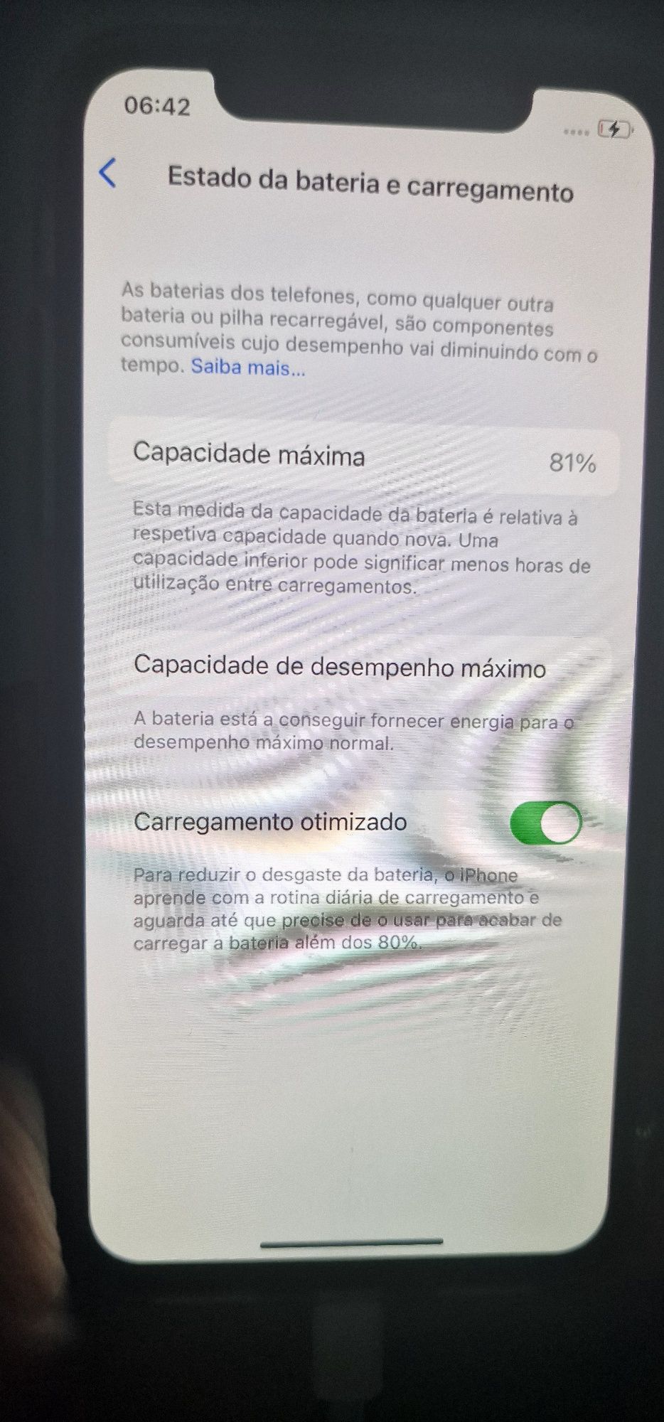 Iphone X 256gb tampa danificada