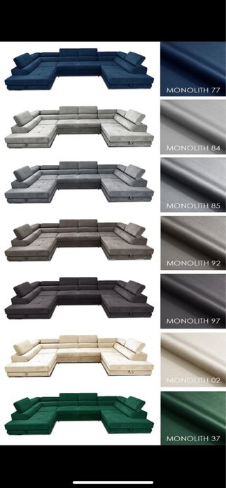 Naroznik Marko Funkcja spania Wybor tkaniny Fotel Pufa