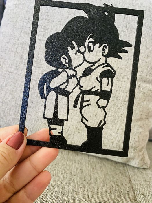 Silhueta Goku e Chichi