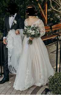 Suknia ślubna Nora Naviano rozmiar S M Verena Ivory Peach