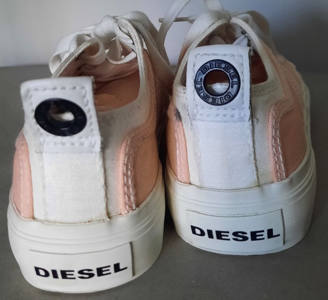 DIESEL 37 trampki tenisówki sneakersy pudrowy róż j. Nowe