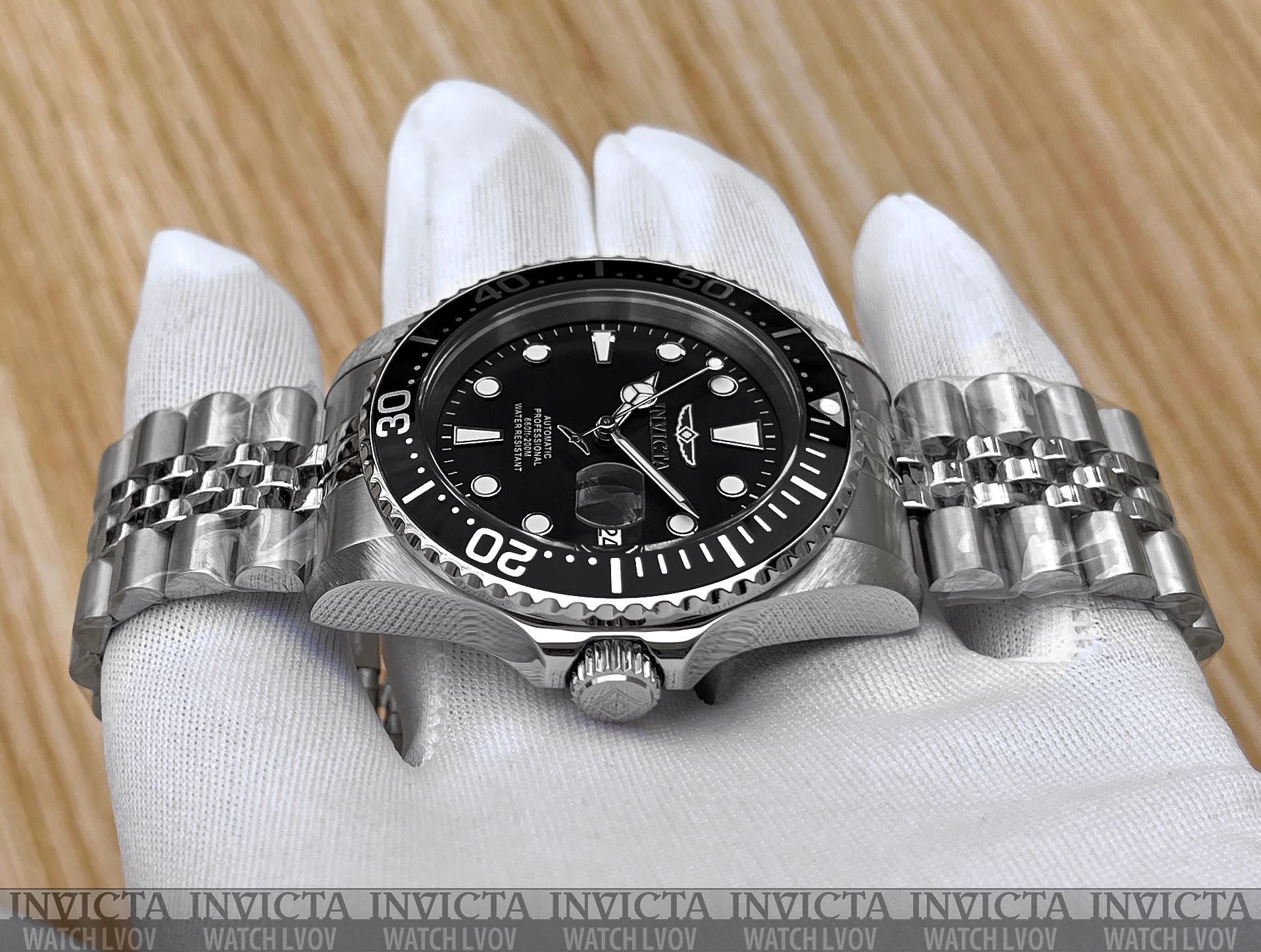 Мужские часы Invicta 30091 Pro Diver Automatic 42 мм. Silver Black