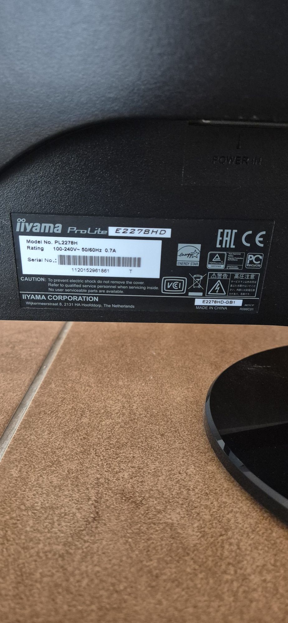Monitor IIYAMA Prolite E2278HD 22"