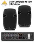Kit Completo de Som Behringer PK112 + PMP550M NOVO