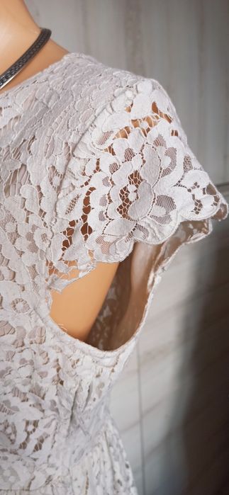 Sg Piękna jasna koronkowa sukienka 36 , 38 S H&M sukienka damska 36 ,