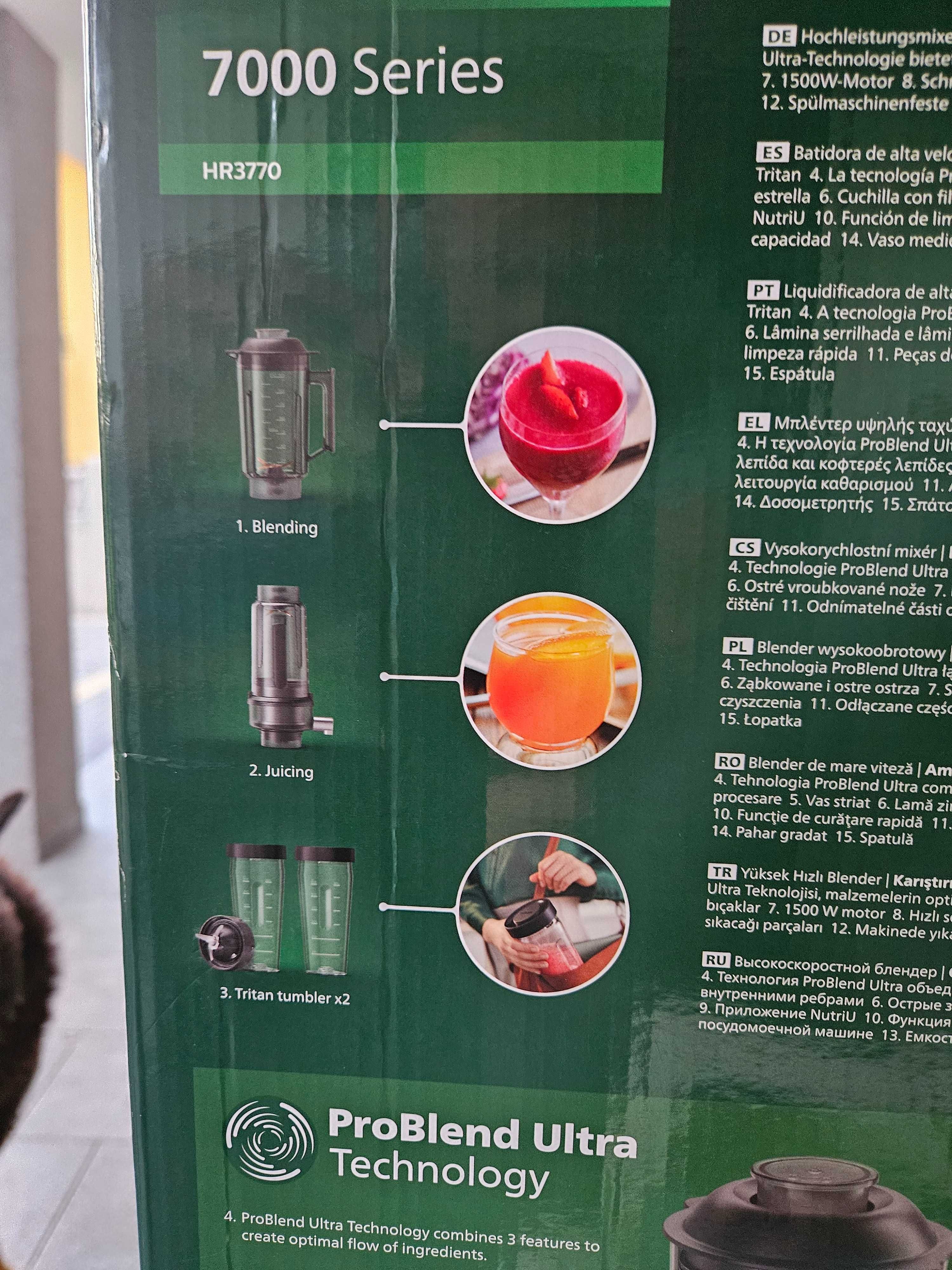 Blender kielichowy PHILIPS  HR3770 Funkcja sokowirówki 1500W